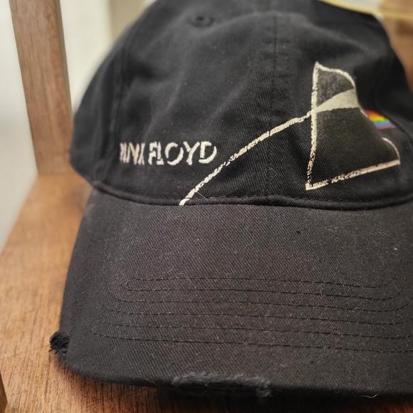 NWT Vintage Pink Floyd Dark Side Of The Moon Adjustable Hat Cap distressed - Picture 4 of 14